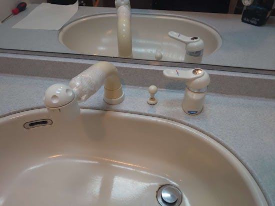 工事前　愛知県名古屋市のお客様の混合栓交換工事 