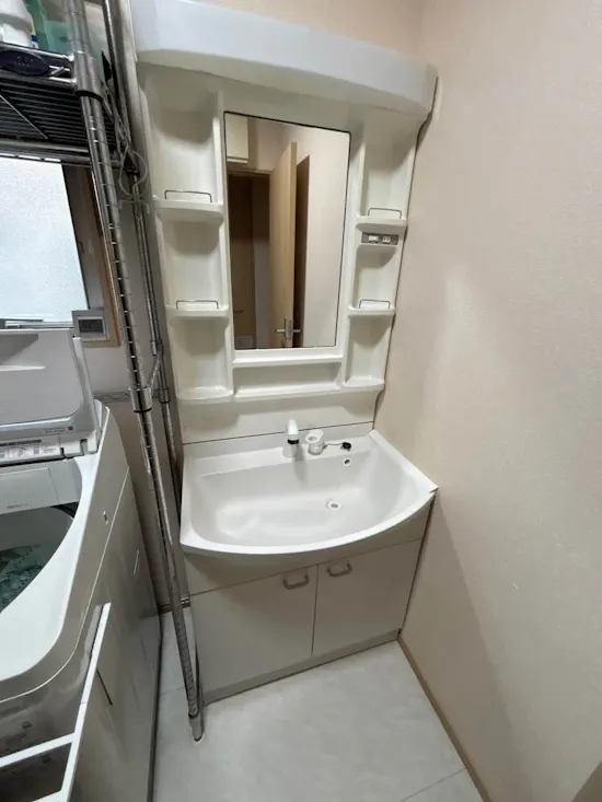 工事前　群馬県高崎市のお客様の洗面交換工事