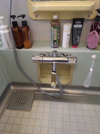 神奈川県横須賀市のお客様の浴室混合栓交換工事