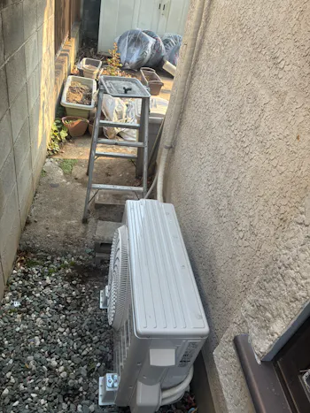 群馬県高崎市のお客様のエアコン工事　具体的な工事内容1