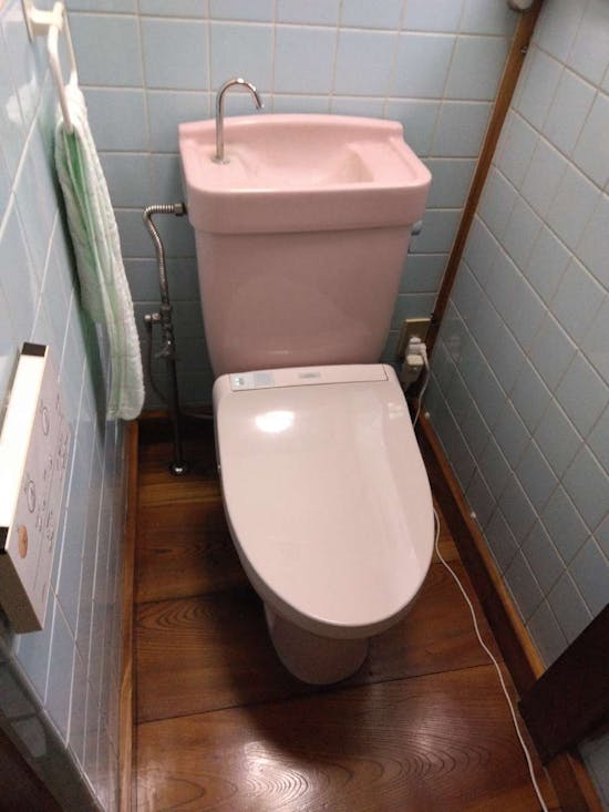 工事前　神奈川県足柄上郡のお客様のウオシュレット工事