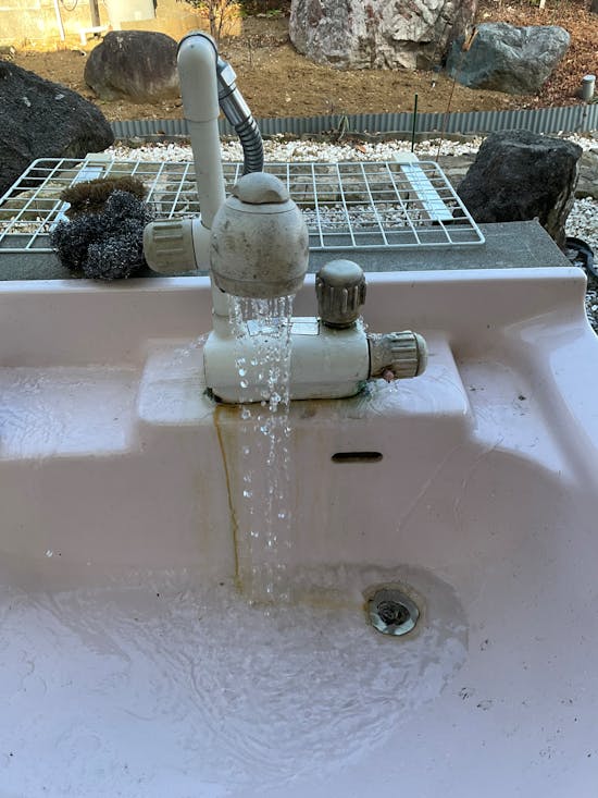 工事前　千葉県鴨川市のお客様の水栓交換工事