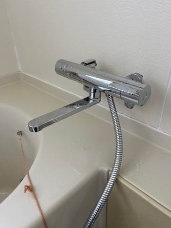 宮城県宮城郡七ヶ浜町のお客様の浴室壁付けシャワー混合栓交換工事　具体的な工事内容1
