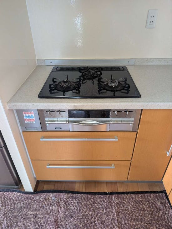 工事前　東京都昭島市のお客様のフード・コンロ交換工事