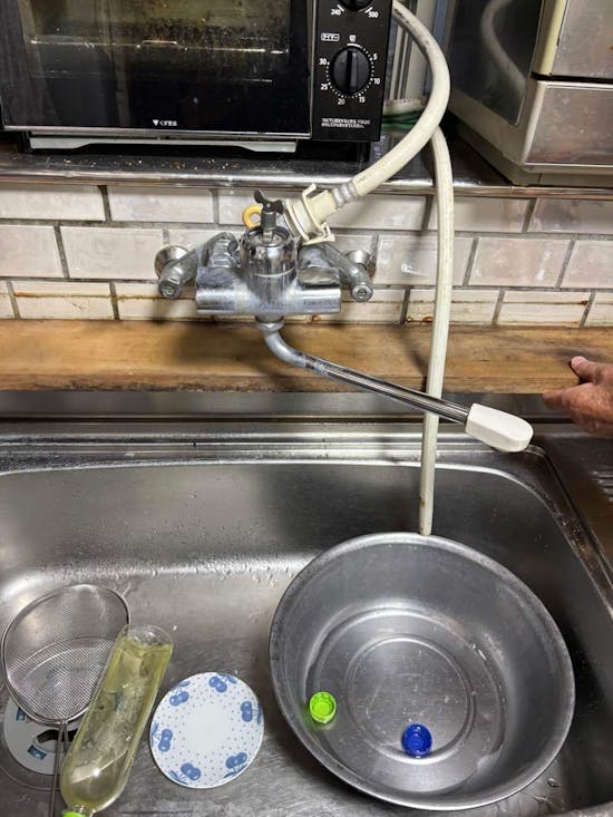 工事前　茨城県牛久市のお客様の台所水栓交換工事