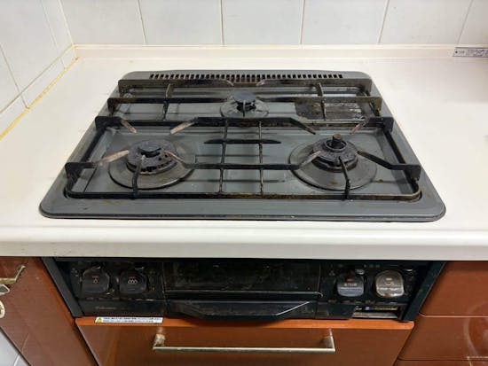 工事前　東京都町田市のお客様のパロマビルトインコンロ交換工事