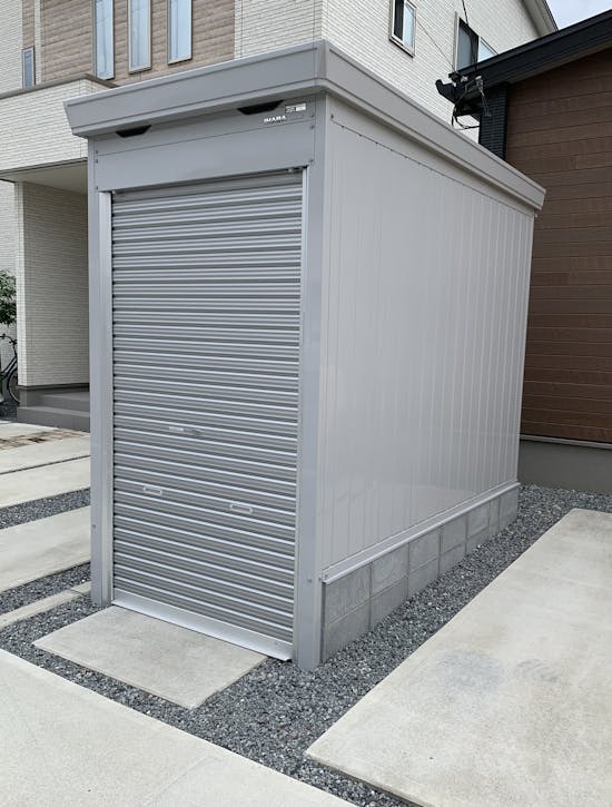 工事後　高崎市のお客様の自転車置き場工事