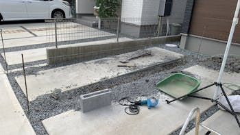 高崎市のお客様の自転車置き場工事　具体的な工事内容2