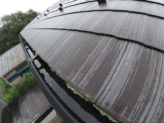 工事前　千葉県佐倉市のお客様の雨どい洗浄工事