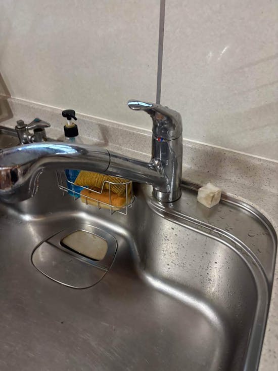 工事前　茨城県つくば市のお客様のキッチン水栓交換工事