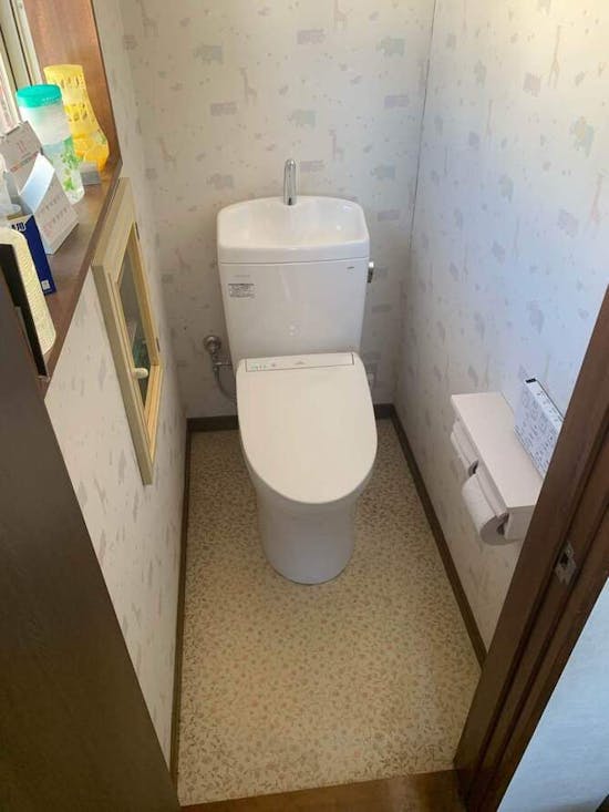 工事後 埼玉県羽生市のお客様の2Fトイレ・洗面化粧台・キッチン水栓交換工事