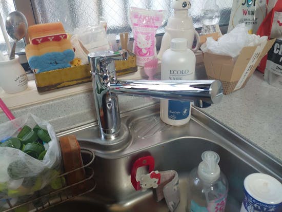 工事後 愛知県豊田市のお客様のキッチン水栓取替工事