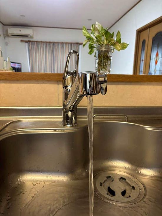 工事後　茨城県高萩市のお客様のキッチン水栓工事