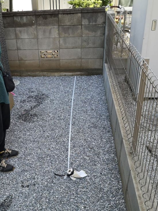 工事前　上尾市のお客様の物置・倉庫工事