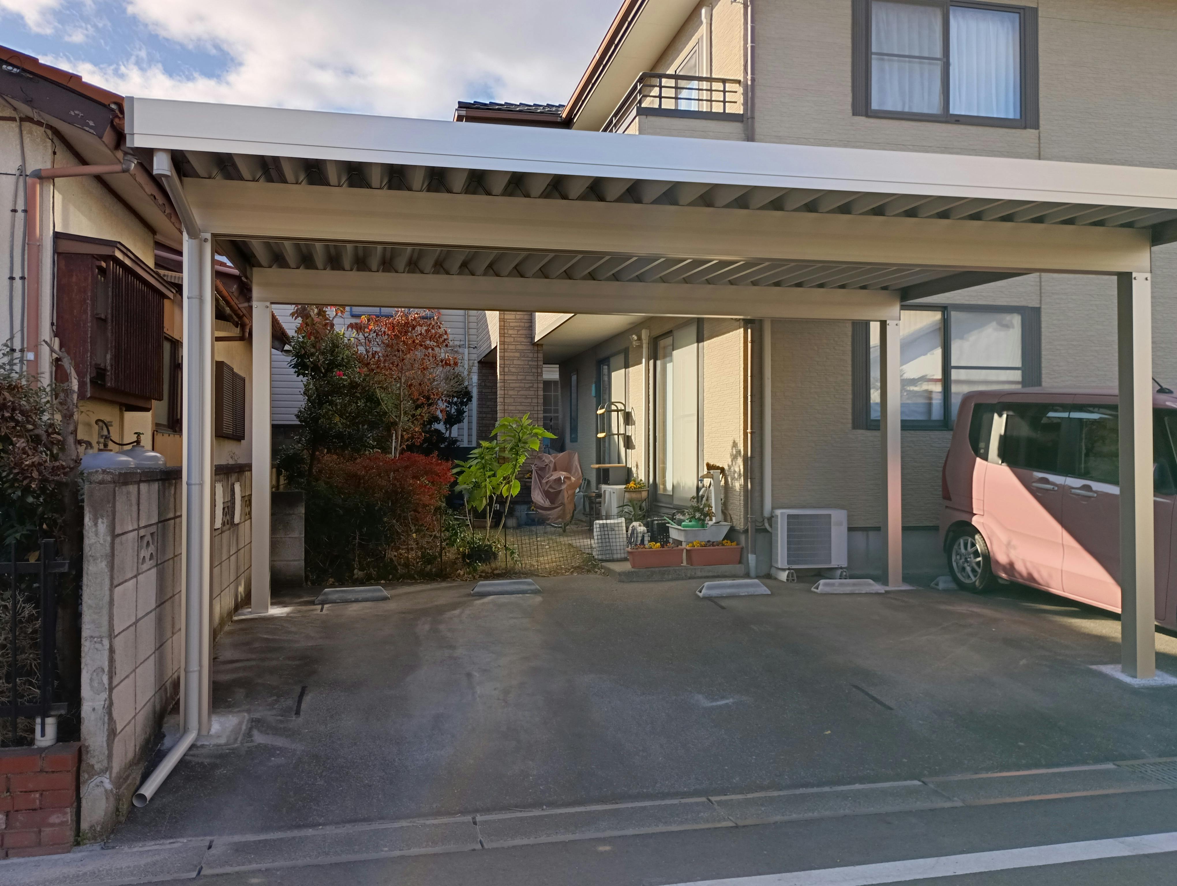 前橋市のお客様のカーポート工事