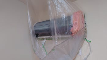 岡崎市のお客様のエアコンクリーニング工事　具体的な工事内容1