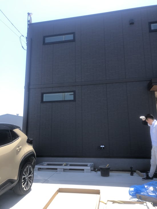 工事前　三郷市のお客様の物置・倉庫工事