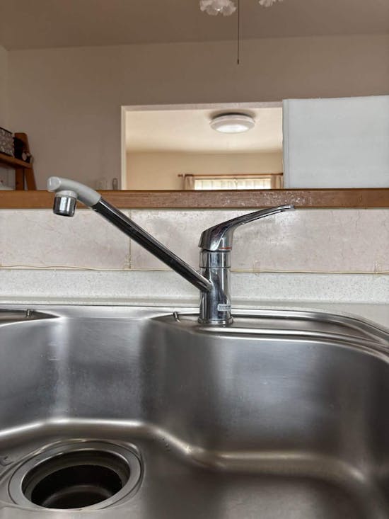 工事前　茨城県高萩市のお客様の水栓交換工事