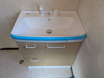 静岡県静岡市のお客様の洗面化粧台・洗面所床工事　具体的な工事内容4