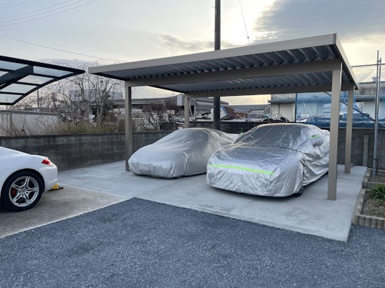 工事後　大崎市のお客様のカーポート設置・駐車場土間打ち工事
