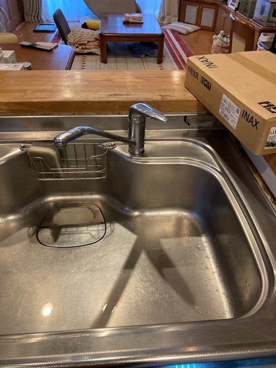 工事前　静岡県浜松市のお客様のキッチン混合栓工事