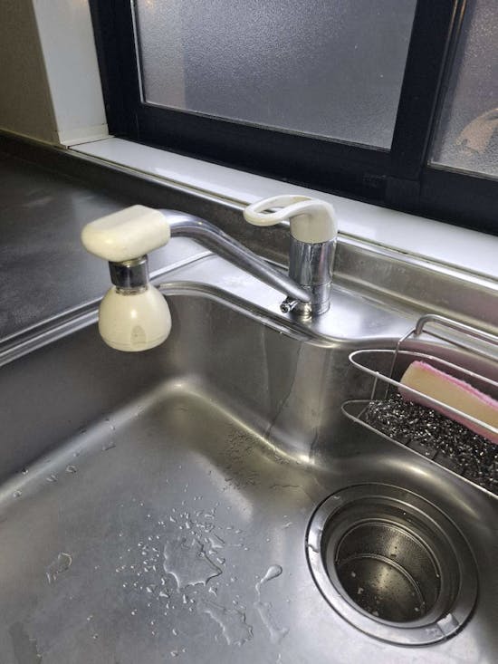 工事前　宮城県大崎市のお客様のキッチン水栓交換工事