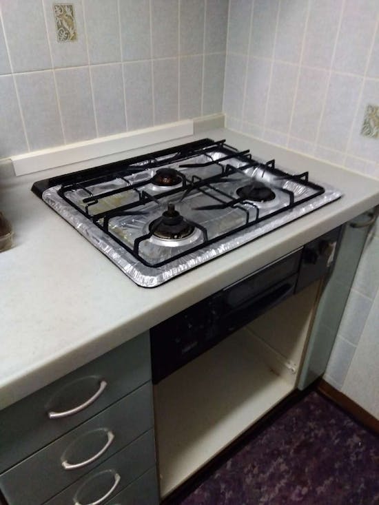 工事前　東京都青梅市のお客様のビルトインコンロ工事