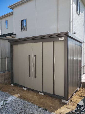 群馬県伊勢崎市のお客様の物置設置工事