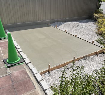 神奈川県のお客様の物置・土間工事　具体的な工事内容1