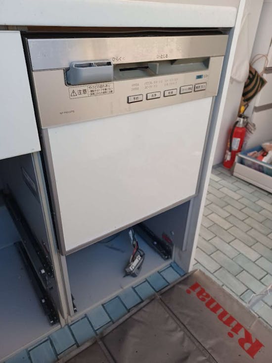 工事前　東京都八王子市のお客様の食洗器交換工事