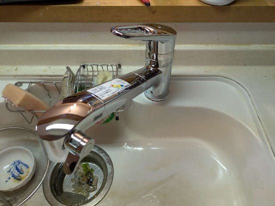 工事後　静岡県浜松市のお客様のキッチン混合水栓交換工事