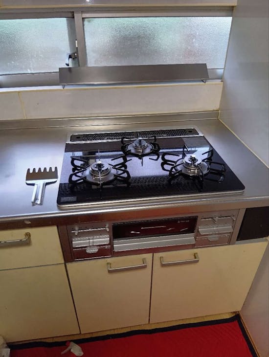 工事後 千葉県山武郡芝山町のお客様のビルトインコンロ交換工事