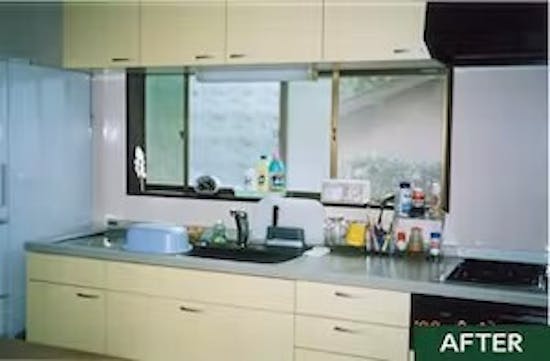 工事後　群馬県のお客様のシステムキッチン設置工事