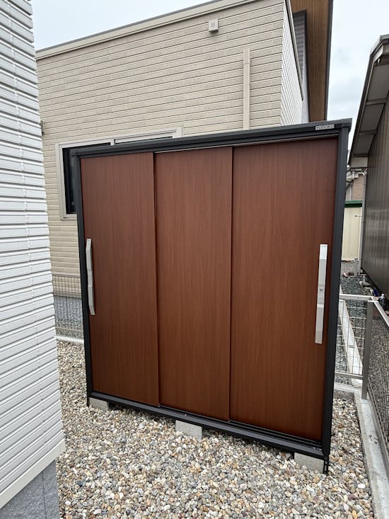 工事後　藤枝市のお客様の物置工事