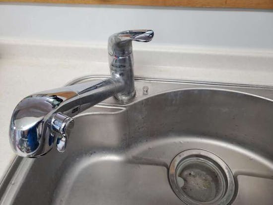 工事前　栃木県日光市のお客様のキッチン・浴室混合栓交換工事