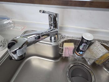 栃木県真岡市のお客様のキッチンワンホール混合水栓交換工事