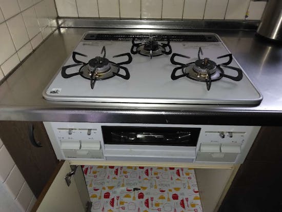 工事前　神奈川県相模原市のお客様のビルトインコンロ交換工事