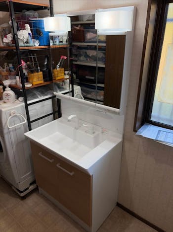 千葉県茂原市のお客様の洗面台交換工事