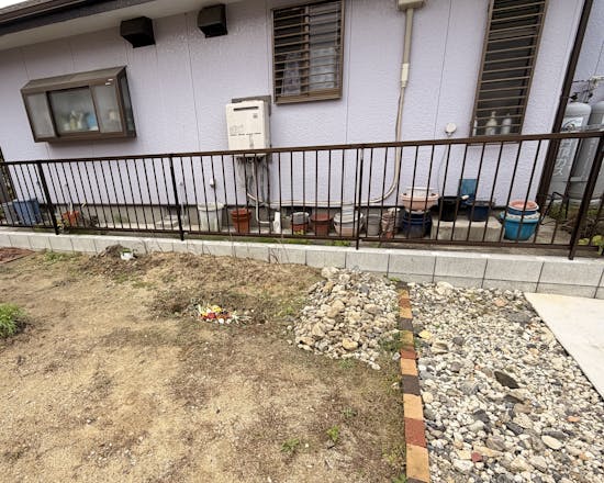 工事前　四日市市のお客様の物置工事