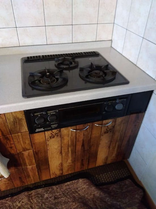 工事前　東京都昭島市のお客様のビルトインコンロ交換工事 