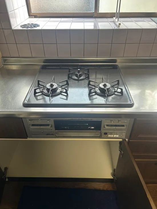 工事前　宮城県多賀城市のお客様のビルトインコンロ交換工事