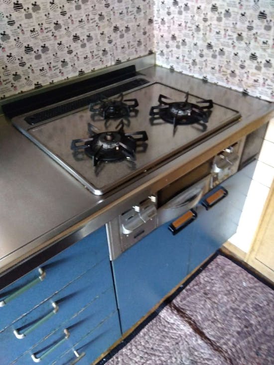 工事前　東京都八王子市のお客様のビルトインコンロ交換工事