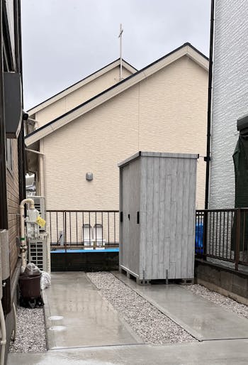 川越市のお客様の物置・倉庫工事