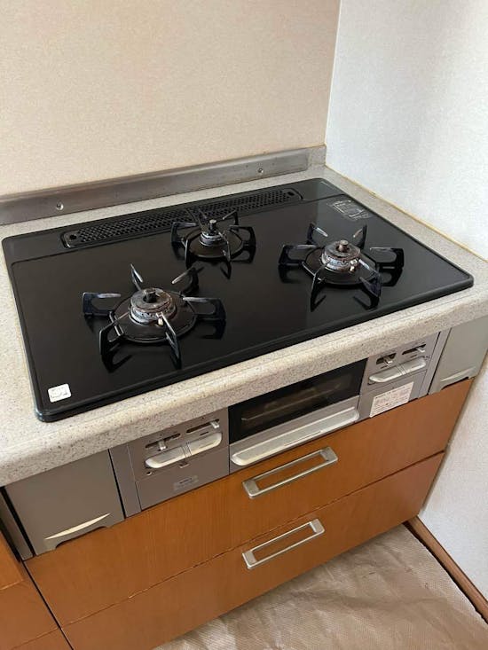 工事前　埼玉県羽生市のお客様のビルトインコンロ交換工事