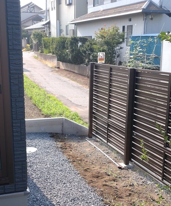 工事前　佐久市のお客様の物置・倉庫工事