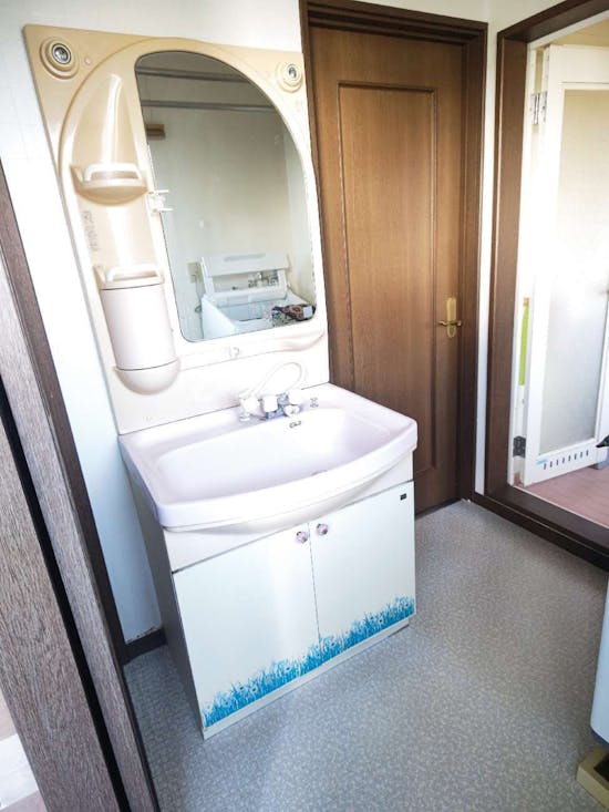 工事前　福島県いわき市のお客様の洗面化粧台工事