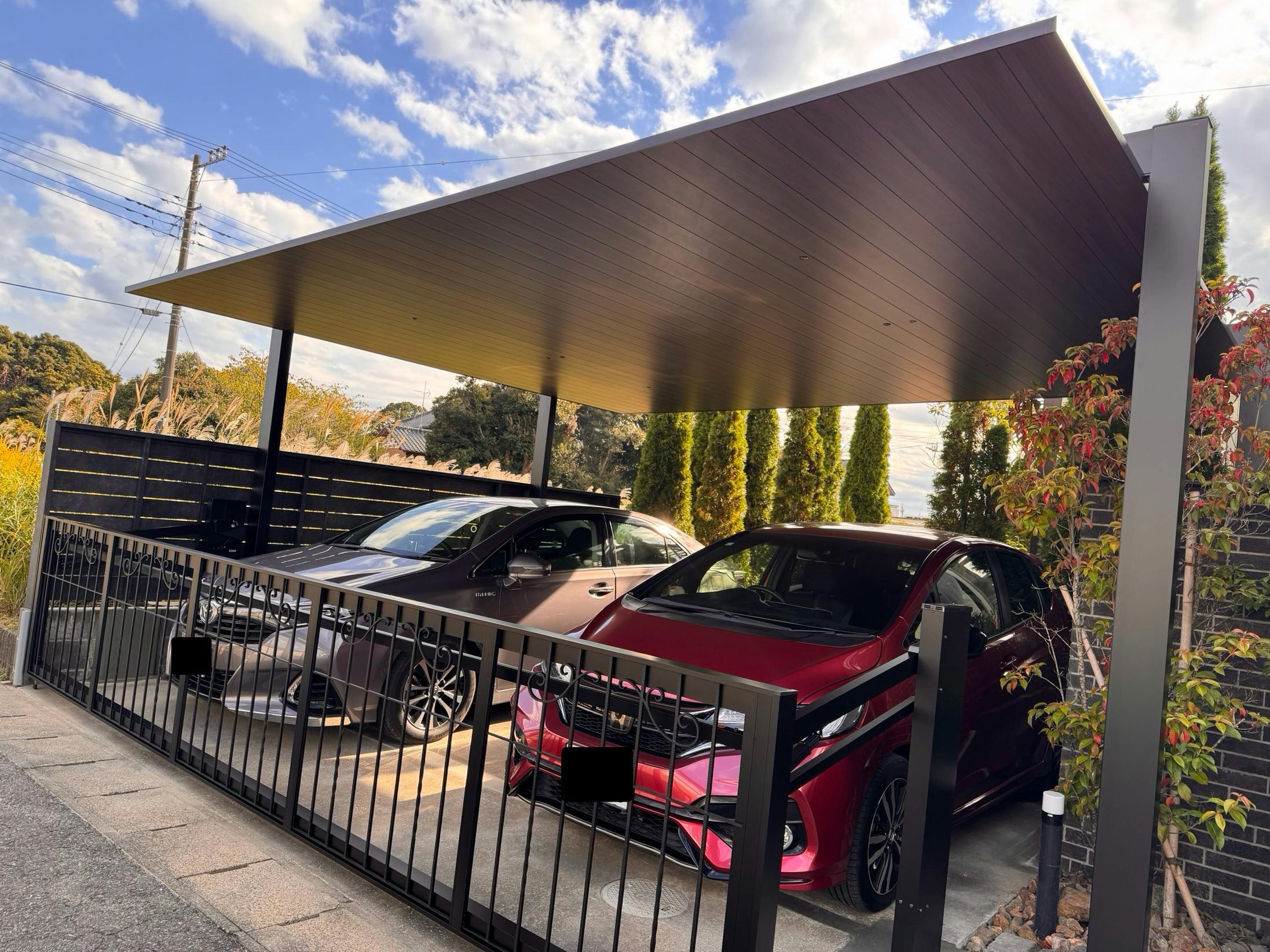 茂原市のお客様のカーポート工事