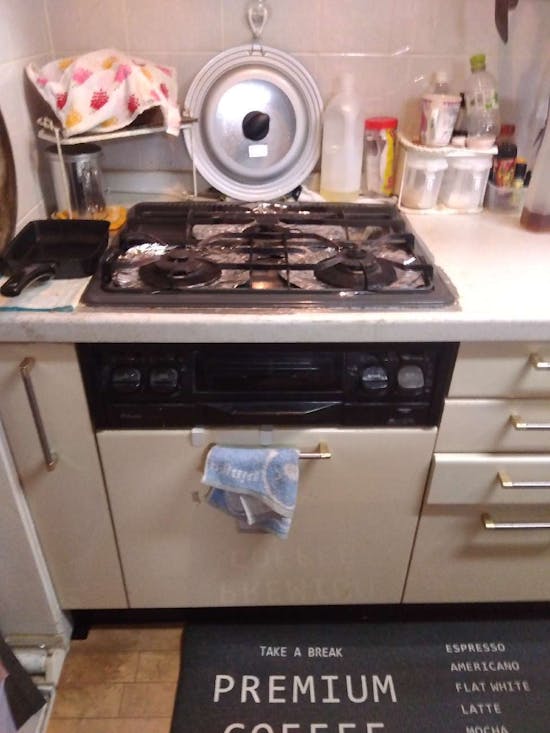 工事前　東京都八王子市のお客様のビルトインコンロ交換工事