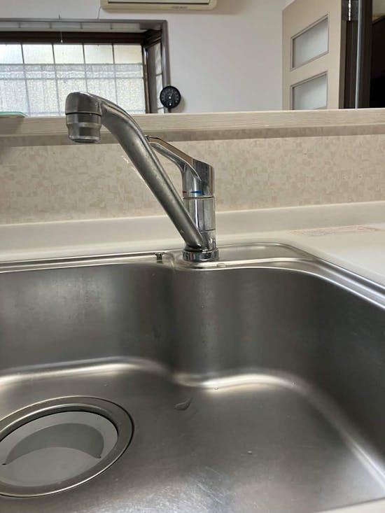 工事前　埼玉県上里町のお客様のキッチン混合栓交換工事