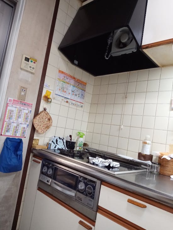工事前　北足立郡伊奈町のお客様のビルトインコンロ・ガスコンロ工事